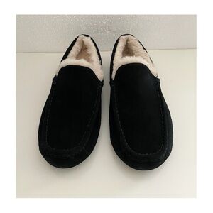 UGG Men’s Ascot Suede Slipper Black Shoes Sz 10